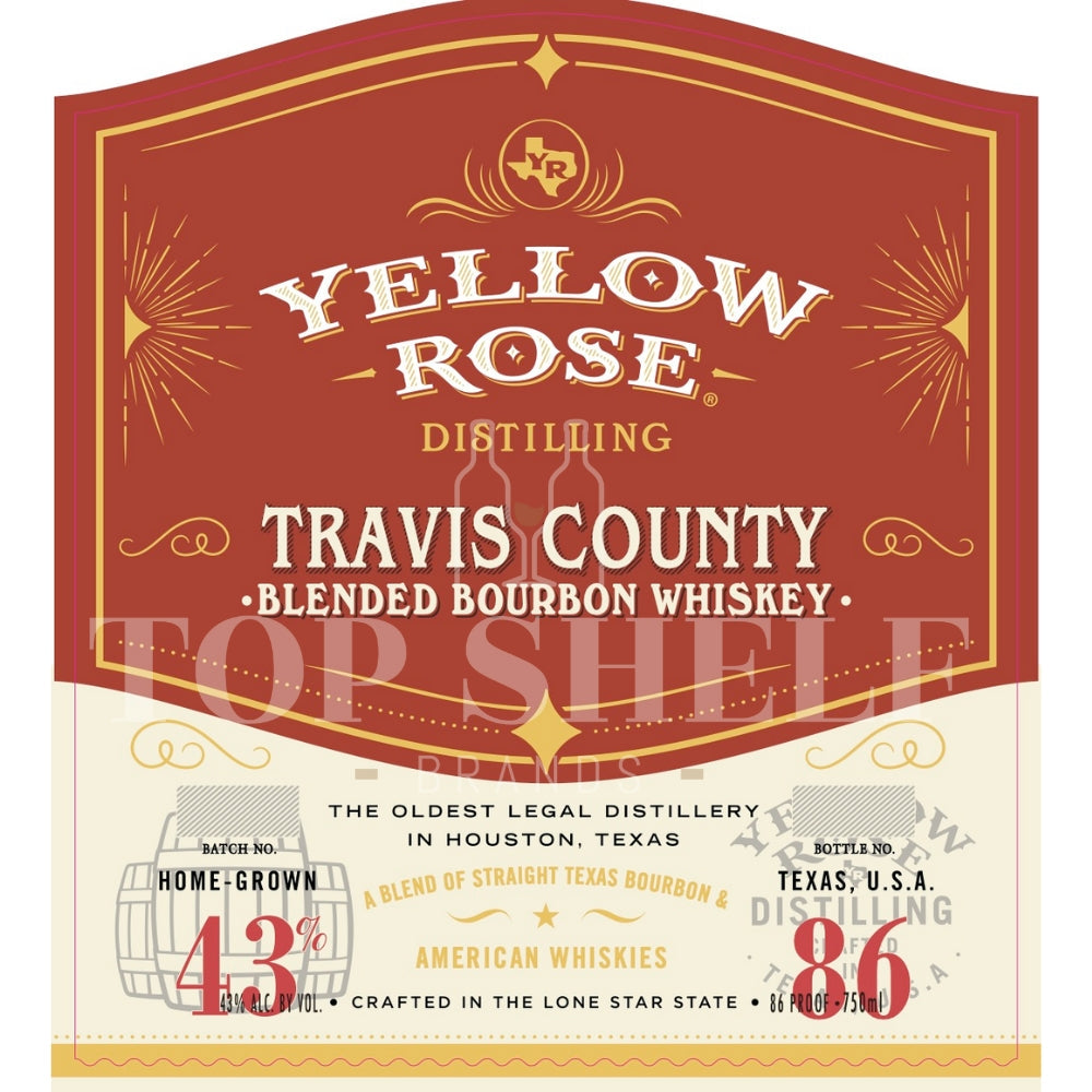 Buy Yellow Rose Travis County Blended Bourbon Online -Craft City