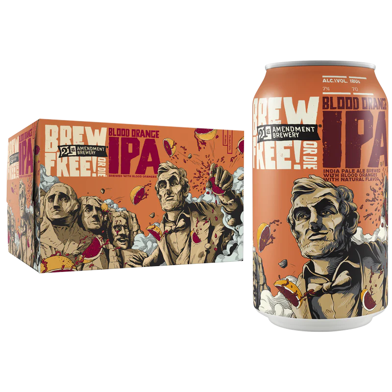 21st Amendment Blood Orange Brew Free or Die IPA 6PK