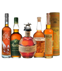 Blanton’s, Eagle Rare 10 Year, Weller Special Reserve, Traveller & E.H. Taylor Small Batch 5PK Whiskey Bundle