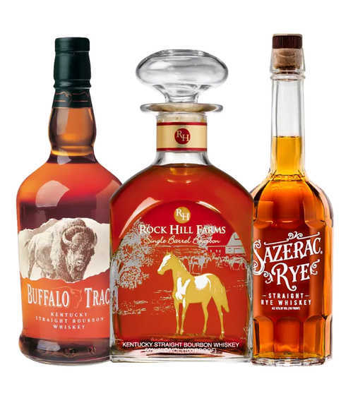 Rock Hill Farms, Buffalo Trace & Sazerac Rye 3PK Whiskey Bundle