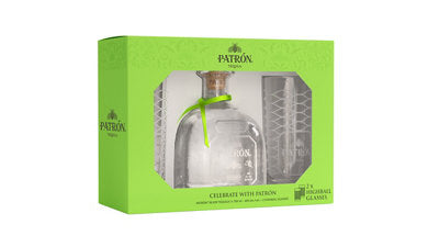 Patron Tequila Silver 80 W/ Highball Glass 750ML