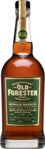 old forester single barrel kentucky straight rye whisky barrel strength