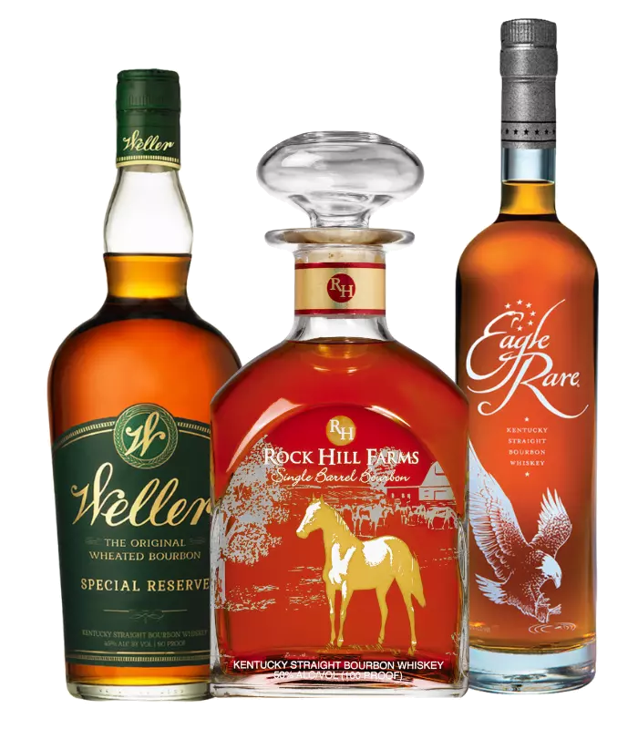 Rock Hill Farms, Weller Special Reserve & Eagle Rare 10 Year 3PK Bourbon Bundle