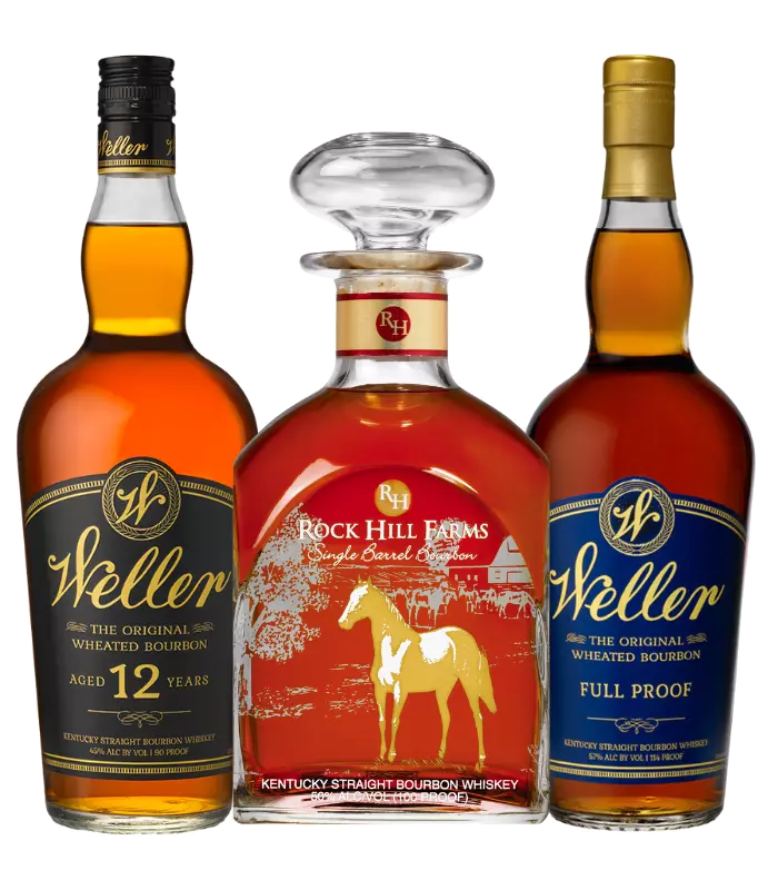 Rock Hill Farms, Weller 12 Year & Weller Full Proof 3PK Bourbon Bundle