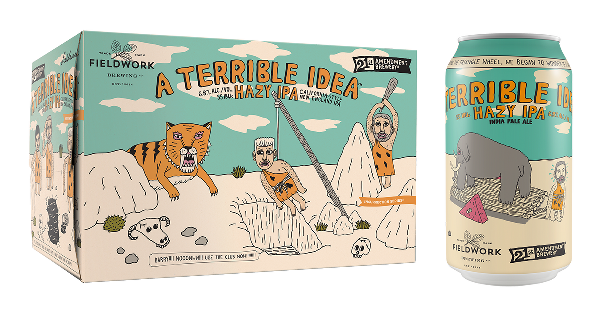 21st Amendment & Fieldwork Brewing A Terrible Idea 6 pack cans