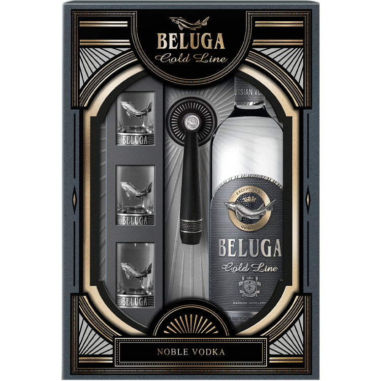 Buy Beluga Vodka Gold Line W/ Shot Glasses Online -Craft City