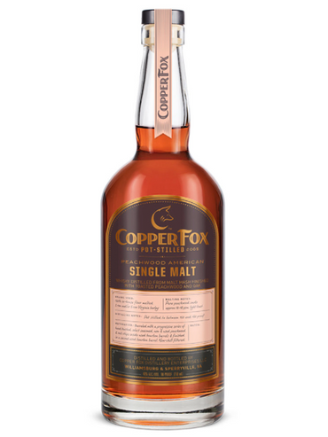 Buy Copper Fox Peachwood American Single Malt Whisky Online -Craft City