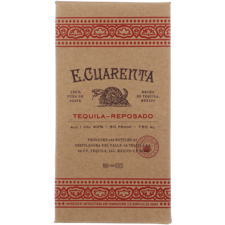 Buy E. Cuarenta Tequila Reposado Online -Craft City
