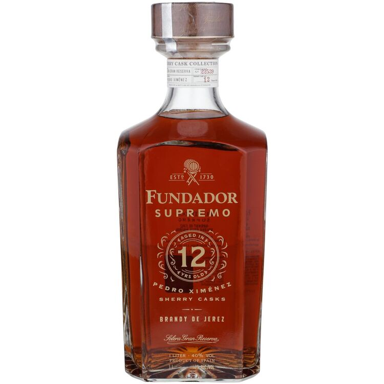 Buy Fundador Brandy De Jerez Supremo Pedro Ximenez Sherry Casks Solera Gran Res 12 Year Online -Craft City