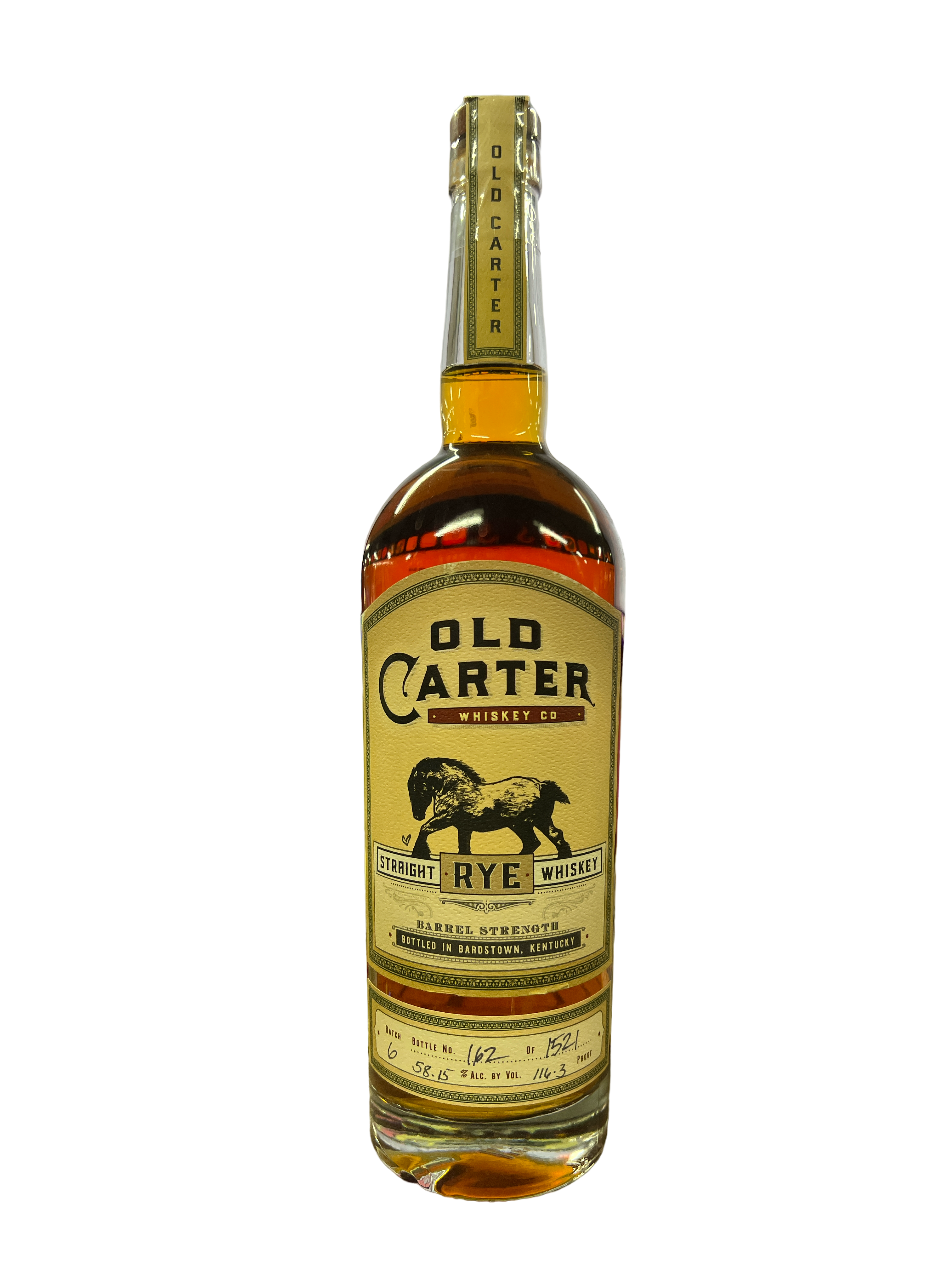 Old Carter Straight Rye Whiskey Batch 6
