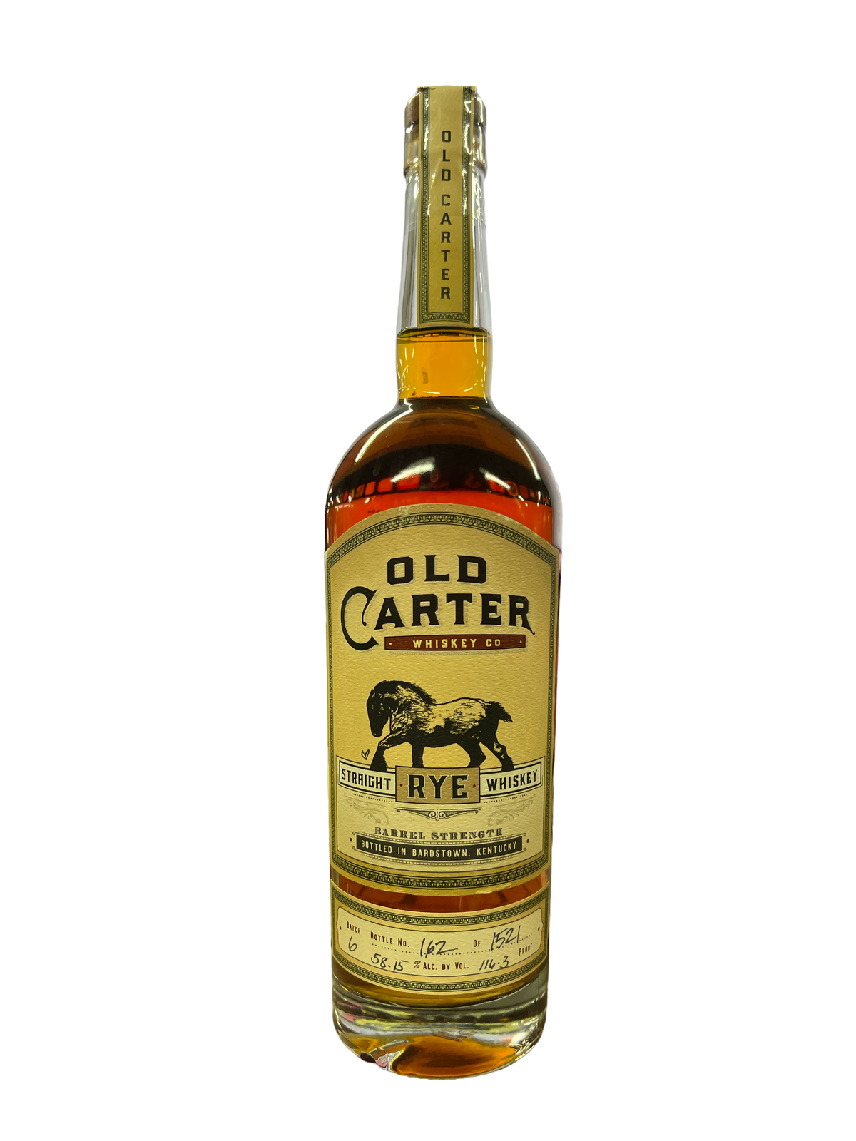 Old Carter Straight Rye Whiskey Batch 6