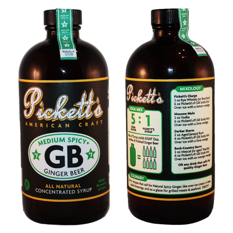 Buy Pickett's #1 Medium Spicy Ginger Beer Syrup Online -Craft City
