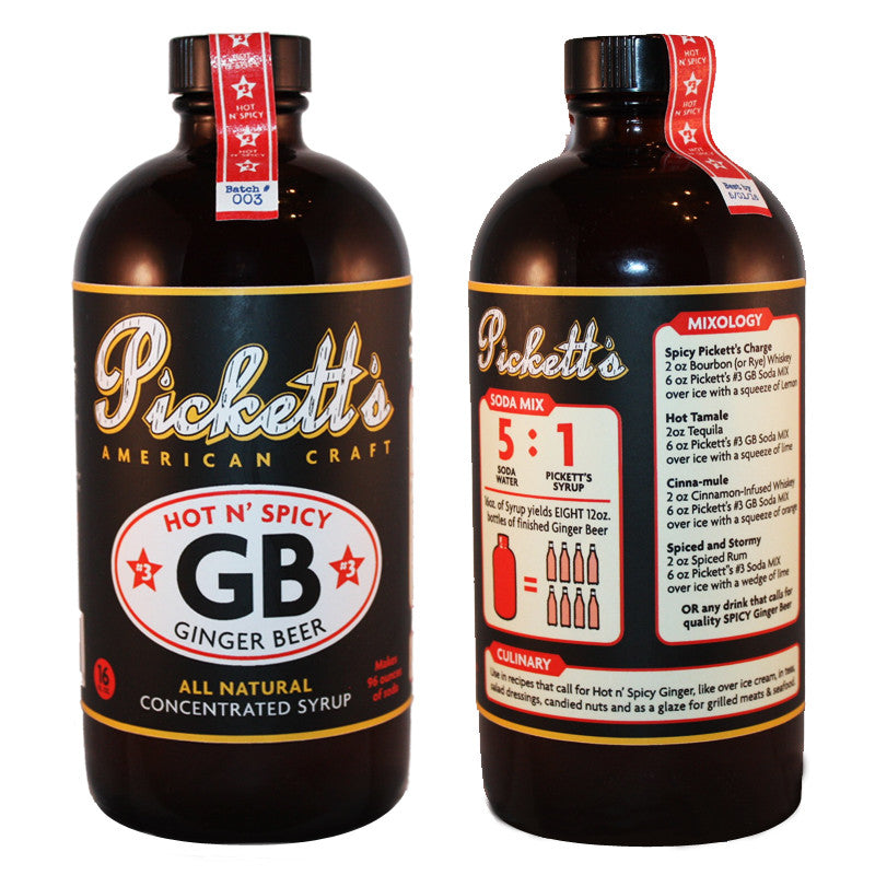 Buy Pickett's #3 Hot N'Spicy Ginger Beer Syrup Online -Craft City