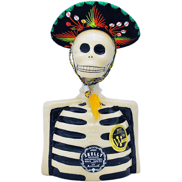 Los Azulejos Skelly Anejo Tequila