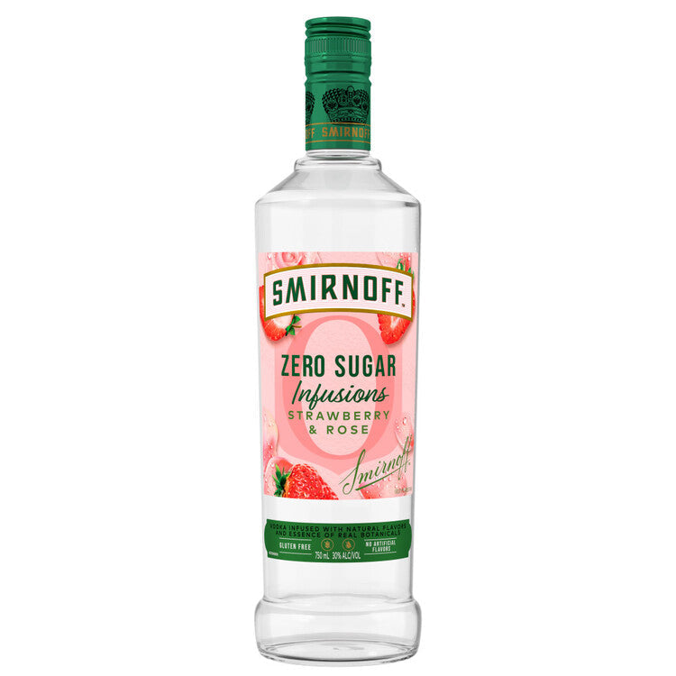 Buy Smirnoff Strawberry & Rose Flavored Vodka Zero Sugar Infusions Online -Craft City