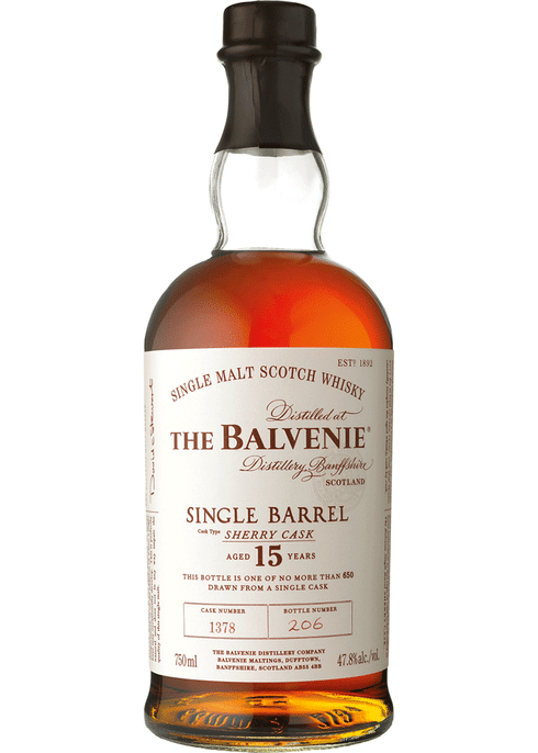 Buy The Balvenie Single Barrel Sherry Cask 15 Year Old Scotch Whisky Online -Craft City