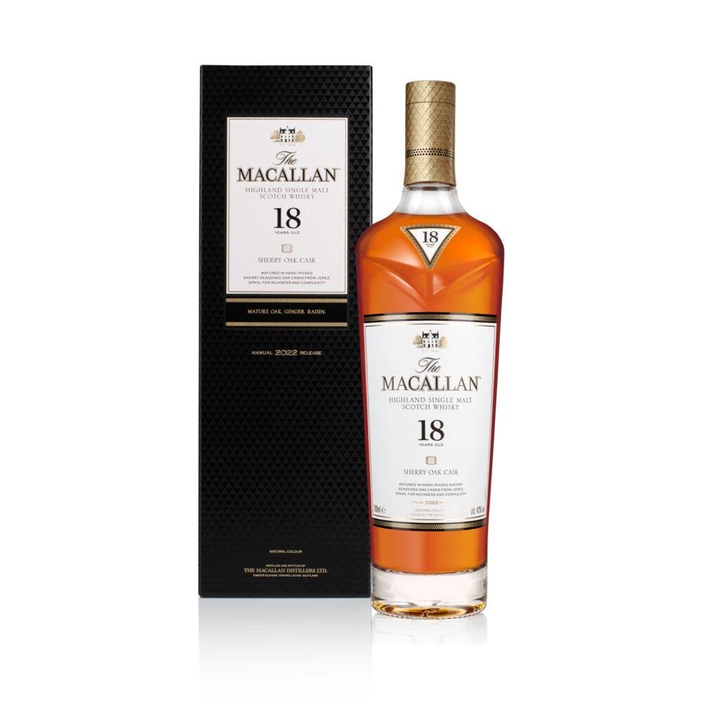 Buy The Macallan 18 Year Old Sherry Oak Scotch Whisky 2022 Online -Craft City