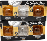 Buy Triple Play Mini Baseball American Whiskey, Bourbon & Vodka 50Ml 6-Pk Online -Craft City