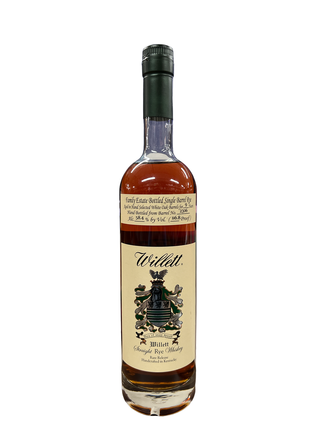 Buy Willett Family Estate Bottled Single Barrel Rye Aged in White Oak Barrels for 9 Years 116.8 Proof "White Elephant" Online -Craft City