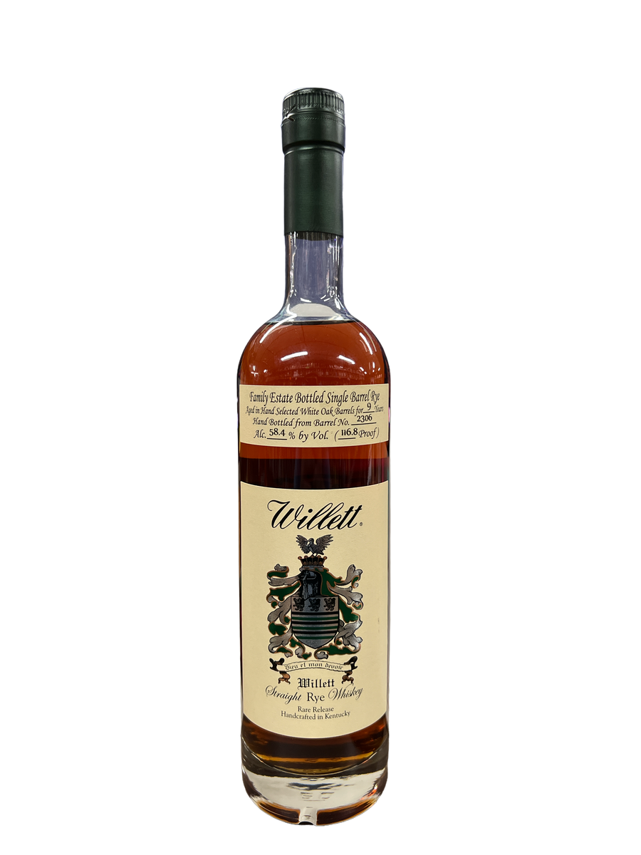 Buy Willett Family Estate Bottled Single Barrel Rye Aged in White Oak Barrels for 9 Years 116.8 Proof "White Elephant" Online -Craft City