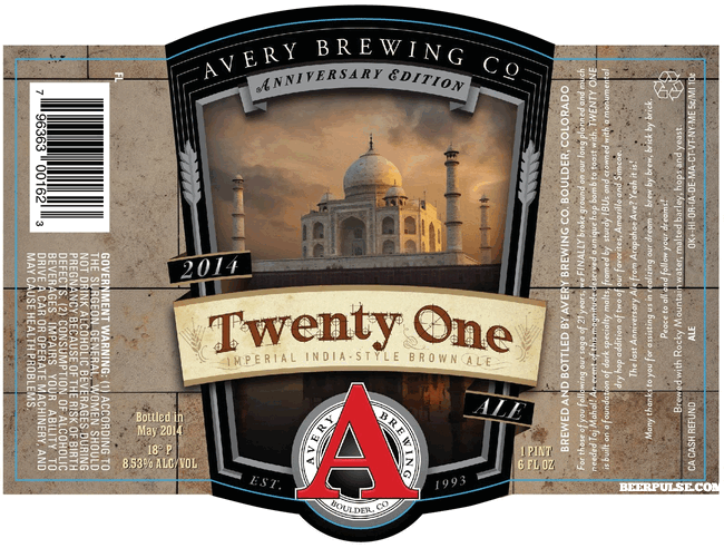 Avery Anniversary Twenty One 22oz