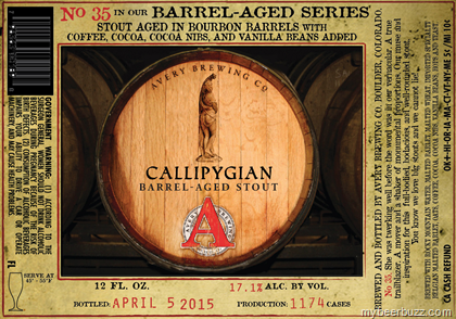 Avery Barrel Aged Callipygian (No36) 12oz