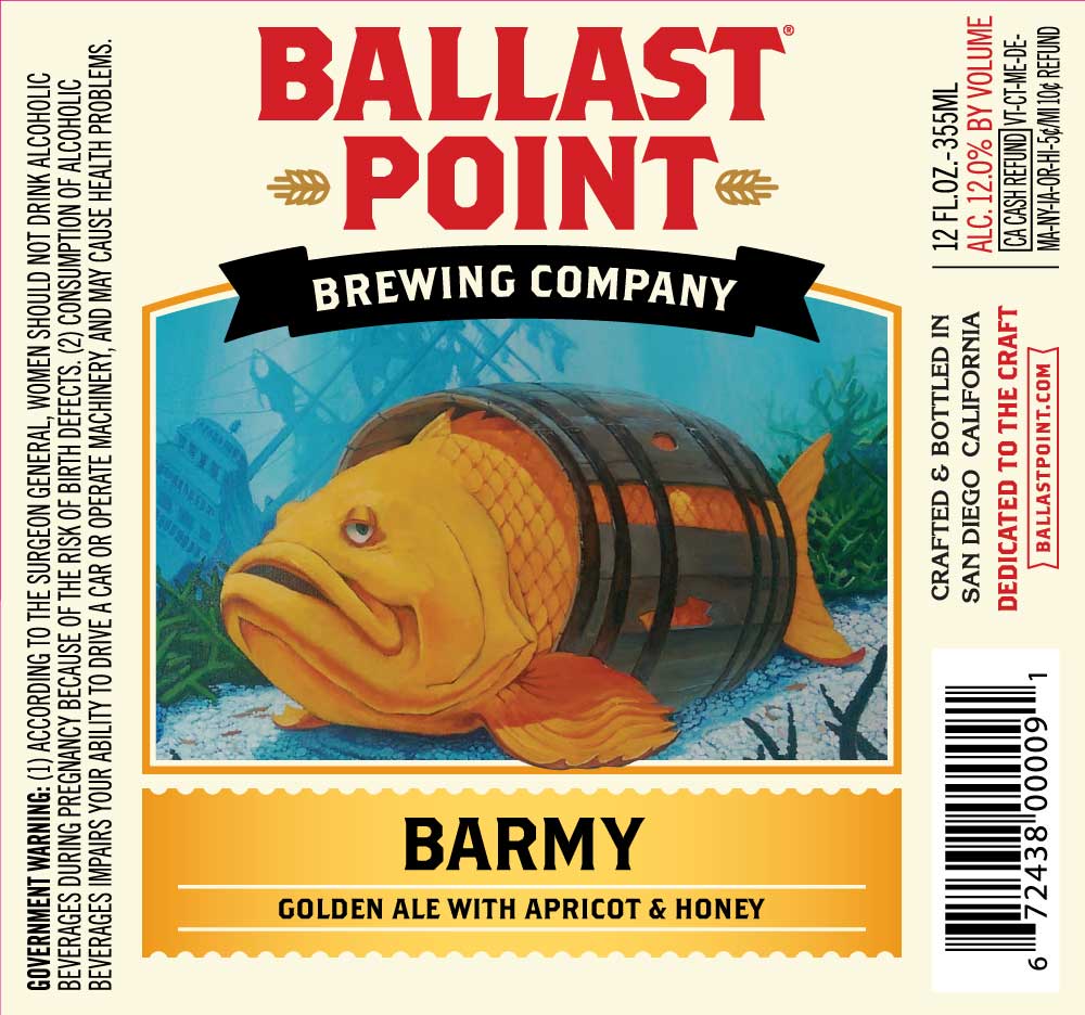 Ballast Point Barmy Apricot Ale 6 pack