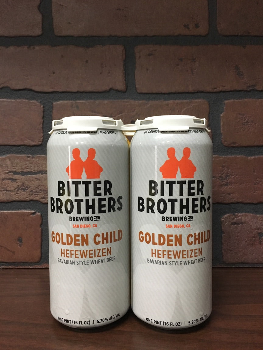 Bitter Brothers Golden Child Hefeweizen 4 pack cans