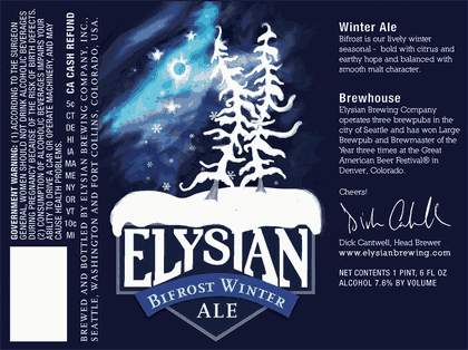 Elysian Bifr‚àö‚àÇst Winter Ale 22oz - Elysian