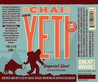 Great Divide Chai Yeti 22oz