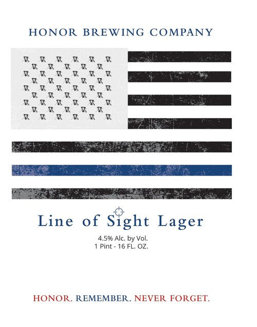 Honor Brewing Line of Sight Lager 16oz can