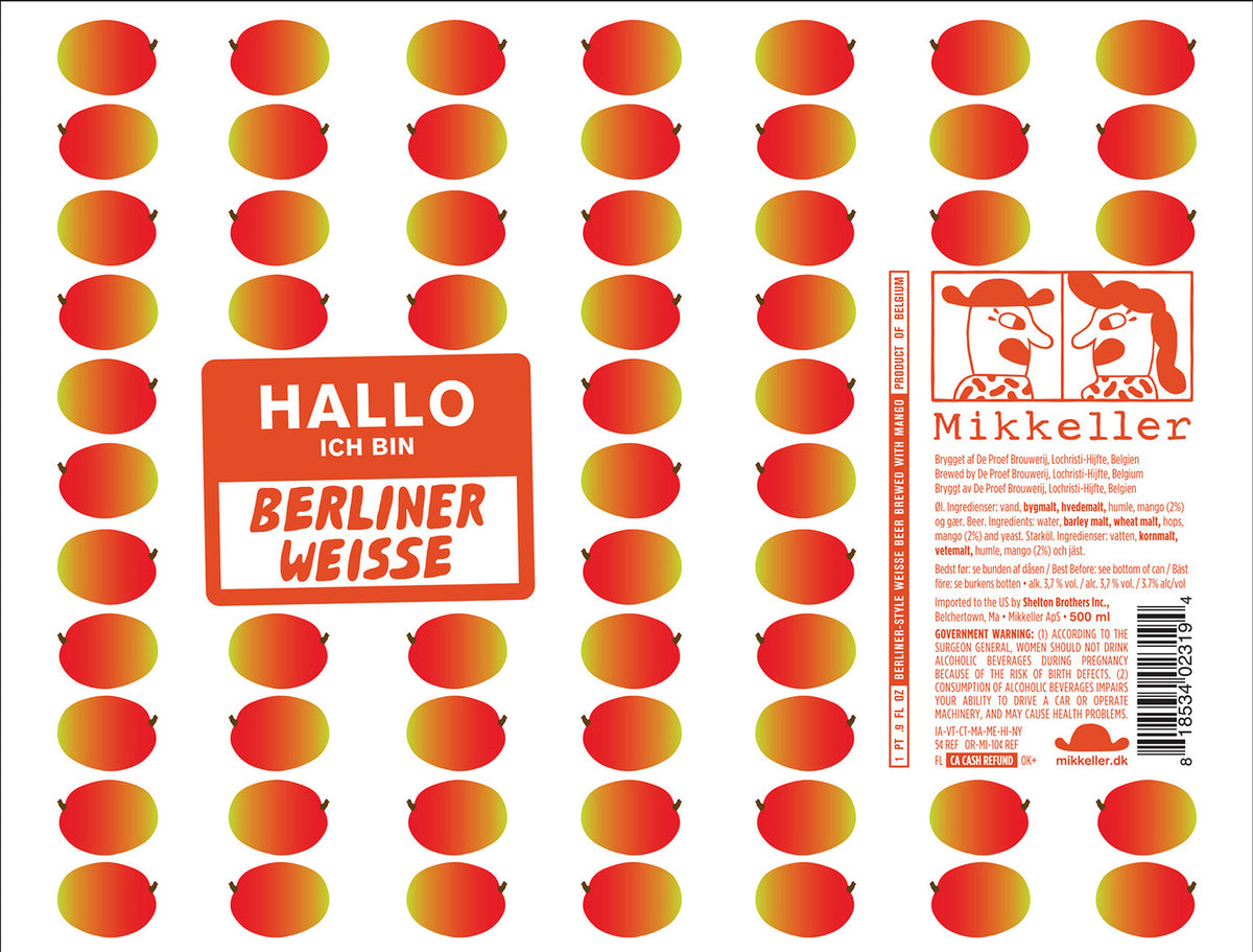 Mikkeller Hallo Ich Bin Berliner Weisse Mango 16oz can