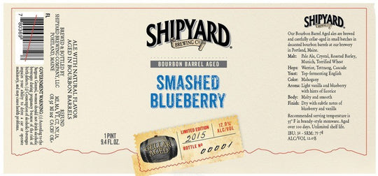 Shipyard 2016 Bourbon Barrel Aged Smashed Blueberry 750ml | Buy Craft ...