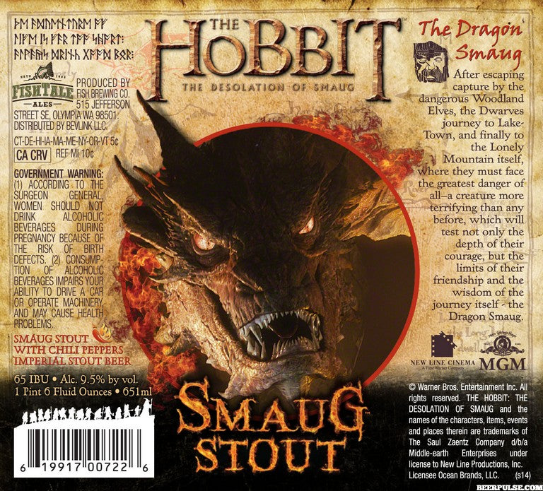 The Hobbit Smaug Stout 22oz