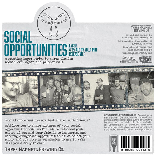 Three Magnets Social Opportunities Lager